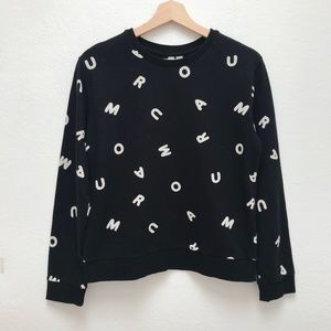 ASOS Typographic Alphabet Sweatshirt in Black